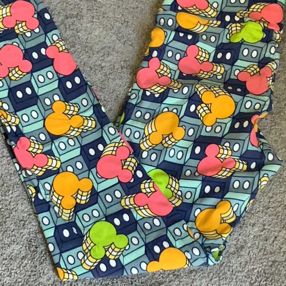 LuLaRoe Colorful Patterned Leggings - Blue, Pink, Yellow, Green